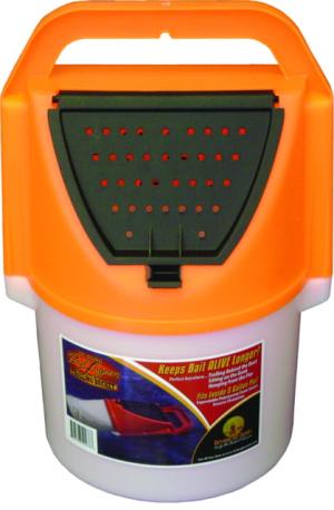 Challenge Plastics Challenge Bait Lagoon Troll Bucket, Hot Orange, 50354