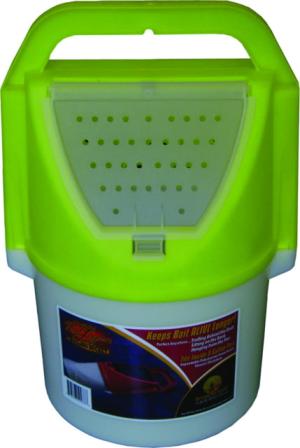 Challenge Plastics Challenge Bait Lagoon Troll Bucket, Hot Yellow, 50355