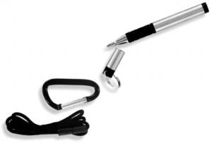 Fisher Space Pen Trekker Pen, Black, w/Key Ring, Lanyard, & Carabiner Clip FSP725B