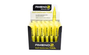 Amend2 Reinforced-G10 Yellow Self-Defense Tools POS Display Pen - Yellow