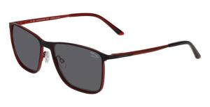 Jaguar 37506 Sunglasses, Black-Red Frame, Polarized Lens, 58-16-145, JG37506586100