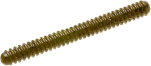 Zoom Double Ringer Finesse Worm, 15 Pack, 4in, Green Pumpkin, 52025