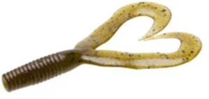 Zoom Creepy Crawler Tail Grub/Trailer, 16 Pack, 3in, Green Pumpkin Purple, 020248X