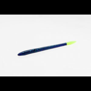 Zoom Baits Finesse Soft Worm Lure 4-1/2" 20pk - Junebug/Chartreuse