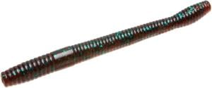Zoom Magnum Finesse Worm, 10 Pack, 5in, Red Bug, 114021