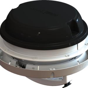 MAXXAIR Maxxfan Dome Plus With 12V Fan And LED Light, 6 Diameter, Black, 00-03810B