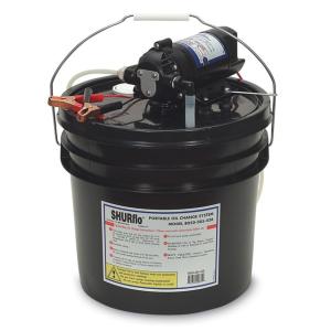 SHURFLO Oil Change Pump w/3.5 Gallon Bucket - 12 VDC, 1.5 GPM, 8050-305-426
