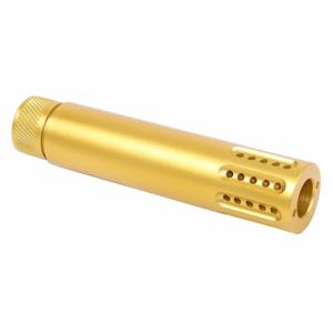 Guntec USA AR .308 Slip Over Barrel Shroud w/Multi Port Muzzle Brake, Gold, 1326-MB-P-308-GOLD