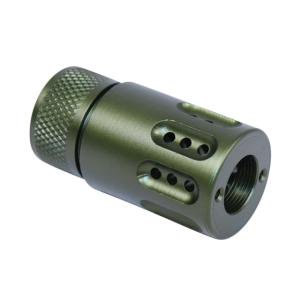 Guntec USA AR .308 Mini Slip Over Barrel Shroud w/Multi Port Muzzle Brake, Green, 1326-MB-P-MINI-308-GREEN
