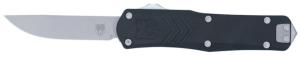 CobraTec Knives SBLKFSXGEN3DNS FS-X Gen III Small 2.75” OTF Drop Point Plain Stonewashed D2 Steel Blade, 3.88” Aluminum Handle