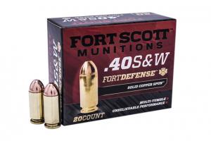 Fort Scott Munitions 40 S&W 125 Grain Centerfire Pistol Ammunition, 20 Rounds, 400-125-SCV