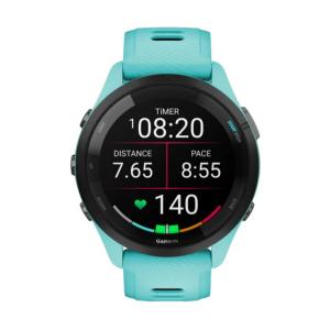 Garmin Forerunner 265 Black Bezel and Aqua Case Smartwatch