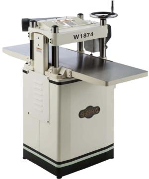 Shop Fox 15in 3 HP motor and 5200 RPM Fixed-Table Planer w/Helical Cutterhead, W1874