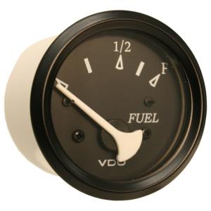 VDO Allentare Black Fuel Level Gauge - Use w/Marine 240-33 Ohm Fuel Senders - 12V - Black Bezel, 301-11802