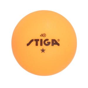 STIGA One-Star Table Tennis Balls, 6-Pack, Orange/Black, T1411