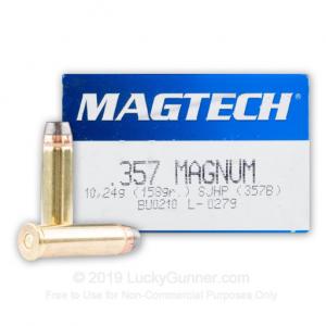 357 Mag - 158 Grain SJHP - Magtech - 1000 Rounds