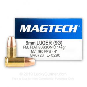 9mm - 147 gr FMJ - Magtech - 1000 Rounds