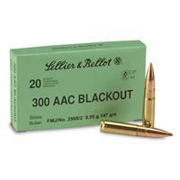 Sellier &amp;amp; Bellot, .300 AAC Blackout, FMJ, 147 Grain, 20 Rounds