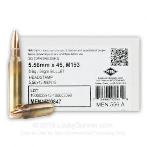 5.56x45mm - 56 Grain FMJ - MEN - 510 Rounds