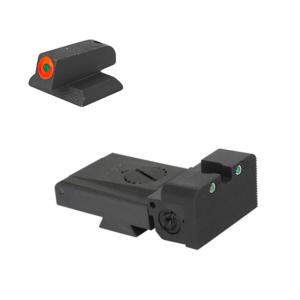 Kensight Springfield Tritium Rear, Rounded Blade W/ 0.180in Tall, Lumi Orange, Black, 981253