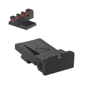 Kensight Bomar BMCS Rounded Blade, Adjustable Target 1911 Rear Sight w/ 0.200in Tall, Fiber Optic Flat Base, Black, 930003