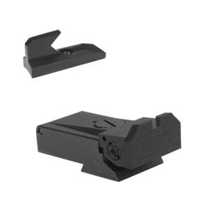 Kensight Ruger MKII, MKIII & MKIV Adjustable Target 1911 Rear Sight Set, Beveled Blade w/Patridge/Undercut Target Front Sight, Black, 960905