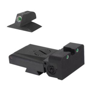Kensight LPA TRT Tritium Adjustable Rear Night Sight, w/Arctic White Outlines, Serrated, Rounded Blade, w/ 0.200in Tall, Contoured Profile, Black, 970253