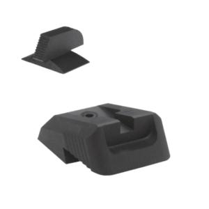 Kensight DFS Fixed Rear 1911 Sight Recessed Blade, Fits Novak Sight Dovetail w/ 0.160in Tall, Serrated 1911 Front Sight, Contoured Profile, Black, 970601