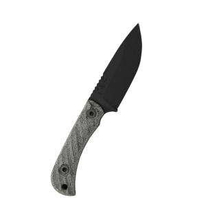Half Face Blades CAVNER JR. S45VN Steel with Armor Black Finish/Micarta Grips