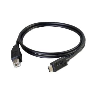 C2G USB-C to USB-B Male to Male USB 2.0 Cable (Black, 3m)