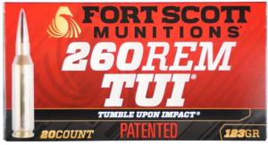 Fort Scott Munitions .260 Rem 123 Grain CNC Machined Copper Brass Rifle Ammo, 20 Rounds, 260-123-SCV2