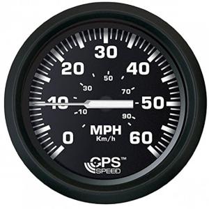 Faria Beede Instruments Black 4 Speedometer 60MPH -GPS Euro, 32816