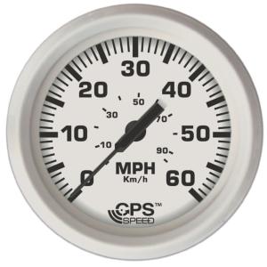 Faria Beede Instruments Dress Speedometer Gps Studded 4 60 Mph, White, 33147