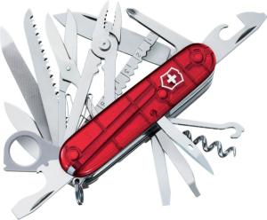 Victorinox SwissChamp Swiss Army Pocket Knife, Ruby 53506
