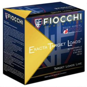 Fiocchi Exacta Target Line Low Recoil Trainer 12 Gauge Ammunition 25 Rounds 2-3/4&quot; #7.5 Shot 7/8oz Lead 1200fps