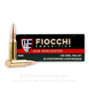 308 - 150 Grain FMJ-BT - Fiocchi - 200 Rounds