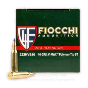223 Rem - 40 Grain V-MAX Polymer Tip - Fiocchi - 1000 Rounds