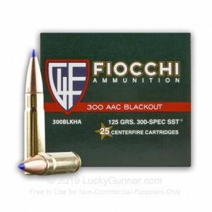 300 AAC Blackout - 125 Grain SST - Fiocchi Extrema - 500 Rounds