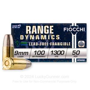 9mm - 100 Grain Frangible - Fiocchi - 1000 Rounds