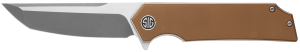 Knives x Sig Sauer Tsuru Coyote Brown G10 3.3in Two-Tone Blade EIKTS8SBRN Knife