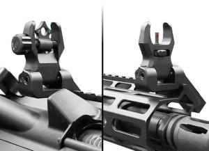 XTS Pro 45 Front And Rear Flip Ups, Black, XTS-P45FRSET