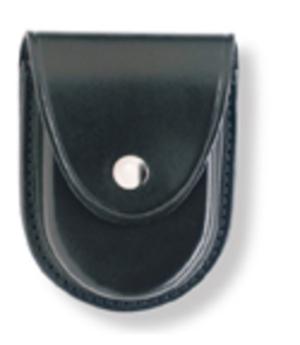Gould & Goodrich Round Bottom Handcuff Case, Brass, Black Weave, B580WBR