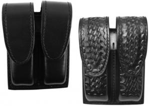 Gould & Goodrich Double Magazine Case, For Glock 20/21, H&K USP, Black Weave, Hidden Snap