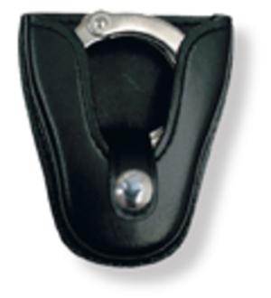 Gould & Goodrich Open Top Cuff Case, Plain Nickel Snap, Black, K86