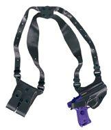 Gould & Goodrich Shoulder Holster w/Double Mag Pouch, Black, Right Hand - For Glock 17, 19, 22, 23, 30