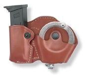 Gould & Goodrich 871-1LH Cuff Case/Mag Case Combo, Brown, Left Hand - Beretta 83, Walther PPK & Similar