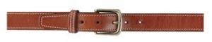 Gould & Goodrich Reinforced Shooter's Belt w/ Brass Buckle, Chestnut Brown, Size 48 191-48BR