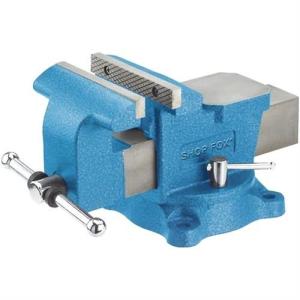 Shop Fox Dual-Locking Lever Bench Vise with Swivel Base, 360-Degree Swivel, 6in. Long D3250