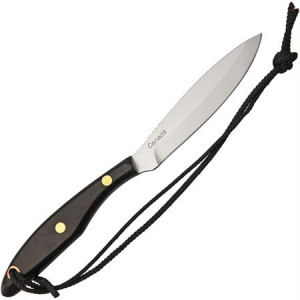 Grohmann Knives M2S Trout & Bird Black Linen Fixed Blade Knife