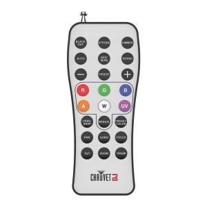 Chauvet DJ RFC Palm-Sized Remote Controller for RF-Enabled Lighting Fixtures with Telescopic Antenna in Grey